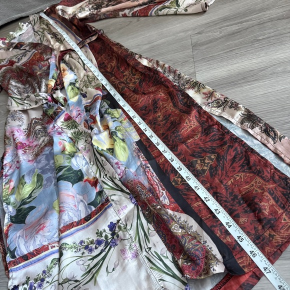 Boho Long Sleeve Kimono & Wide Leg Pants Multi Print 2pc. Set - Picture 8 of 14